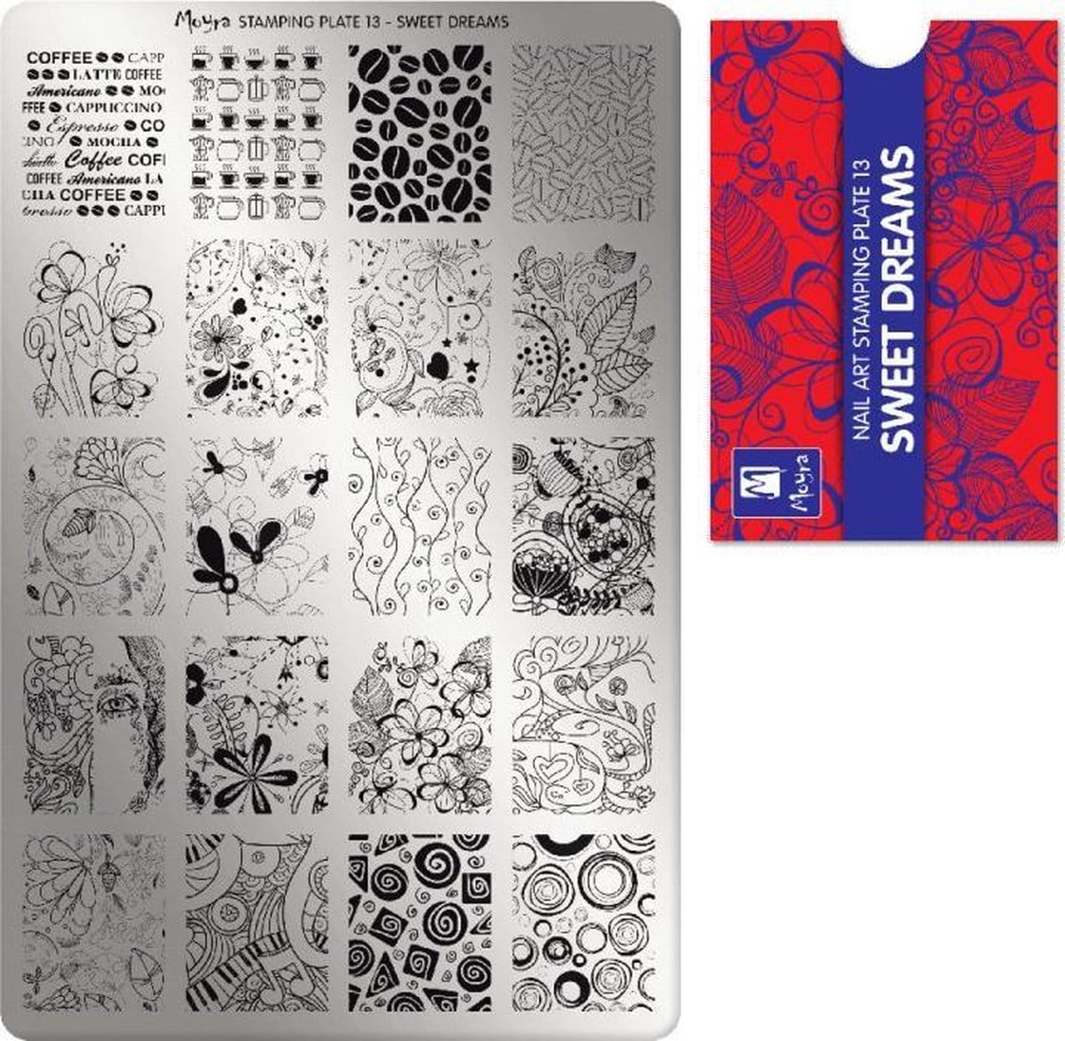 Moyra stamping plate 13 sweet dreams Moyra stamping plate 13 sweet dreams