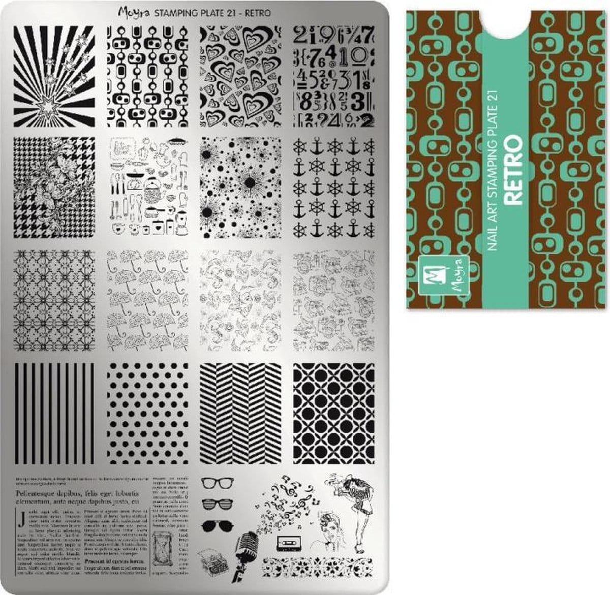 Moyra stamping plate 21 retro Moyra stamping plate 21 retro