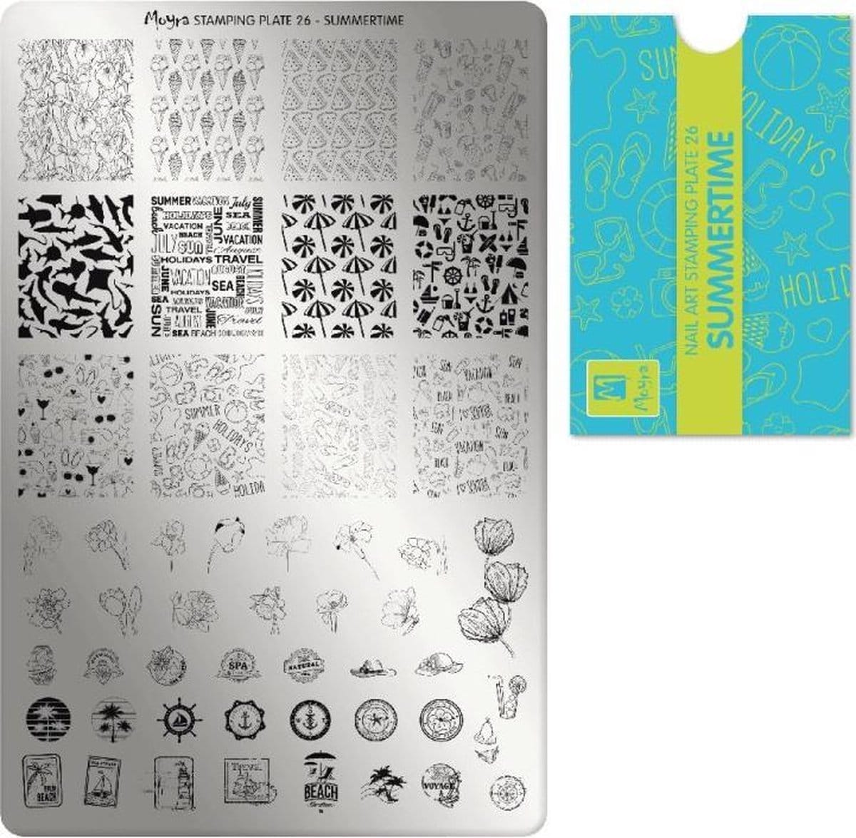 Moyra stamping plate 26 summertime Moyra stamping plate 26 summertime