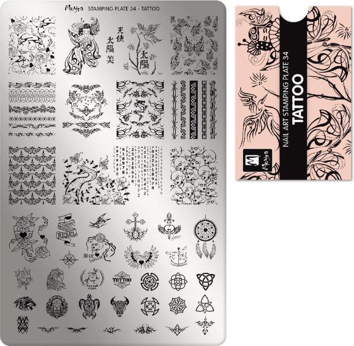 Moyra stamping plate 34 tattoo Moyra stamping plate 34 tattoo