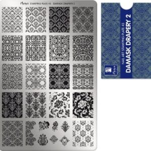 Moyra Stamping Plate 43 Damask Drapery 2
