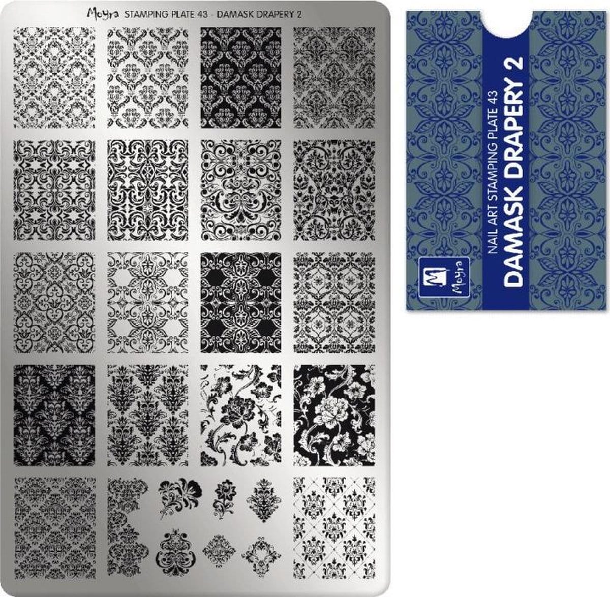 Moyra stamping plate 43 damask drapery 2 Moyra stamping plate 43 damask drapery 2