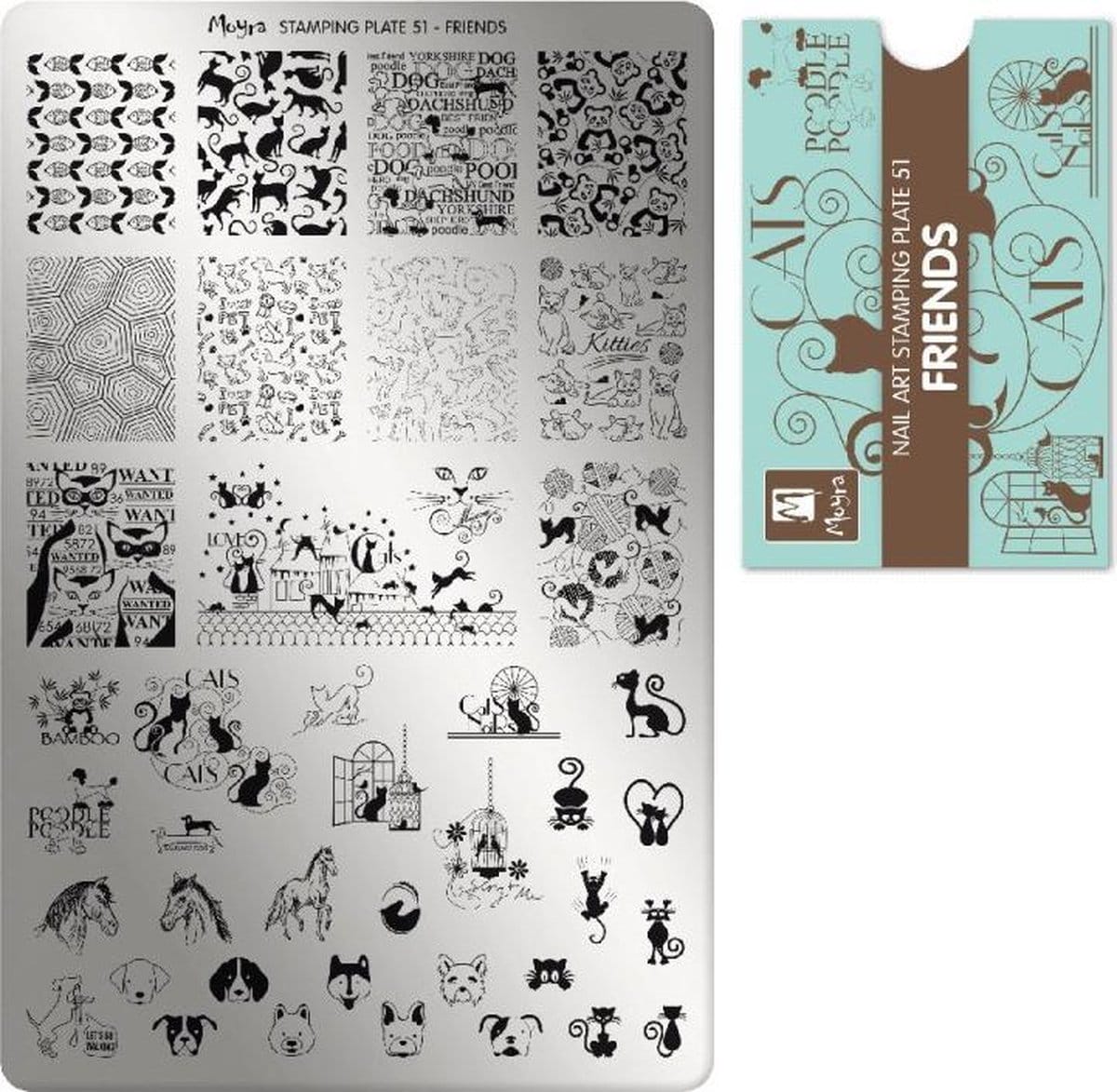 Moyra stamping plate 51 friends Moyra stamping plate 51 friends