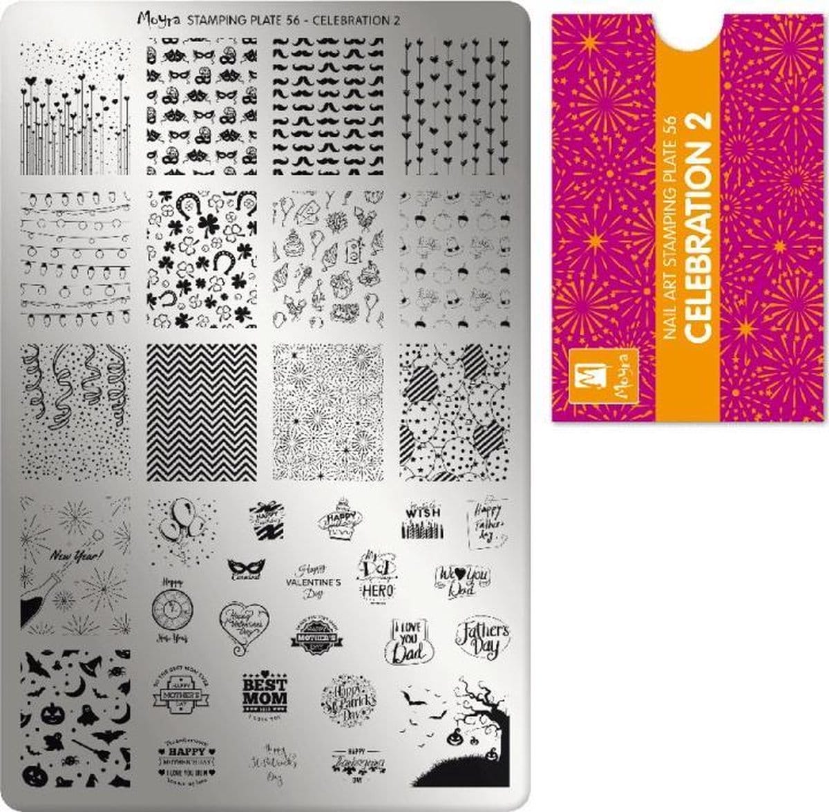 Moyra stamping plate 56 celebration 2 Moyra stamping plate 56 celebration 2