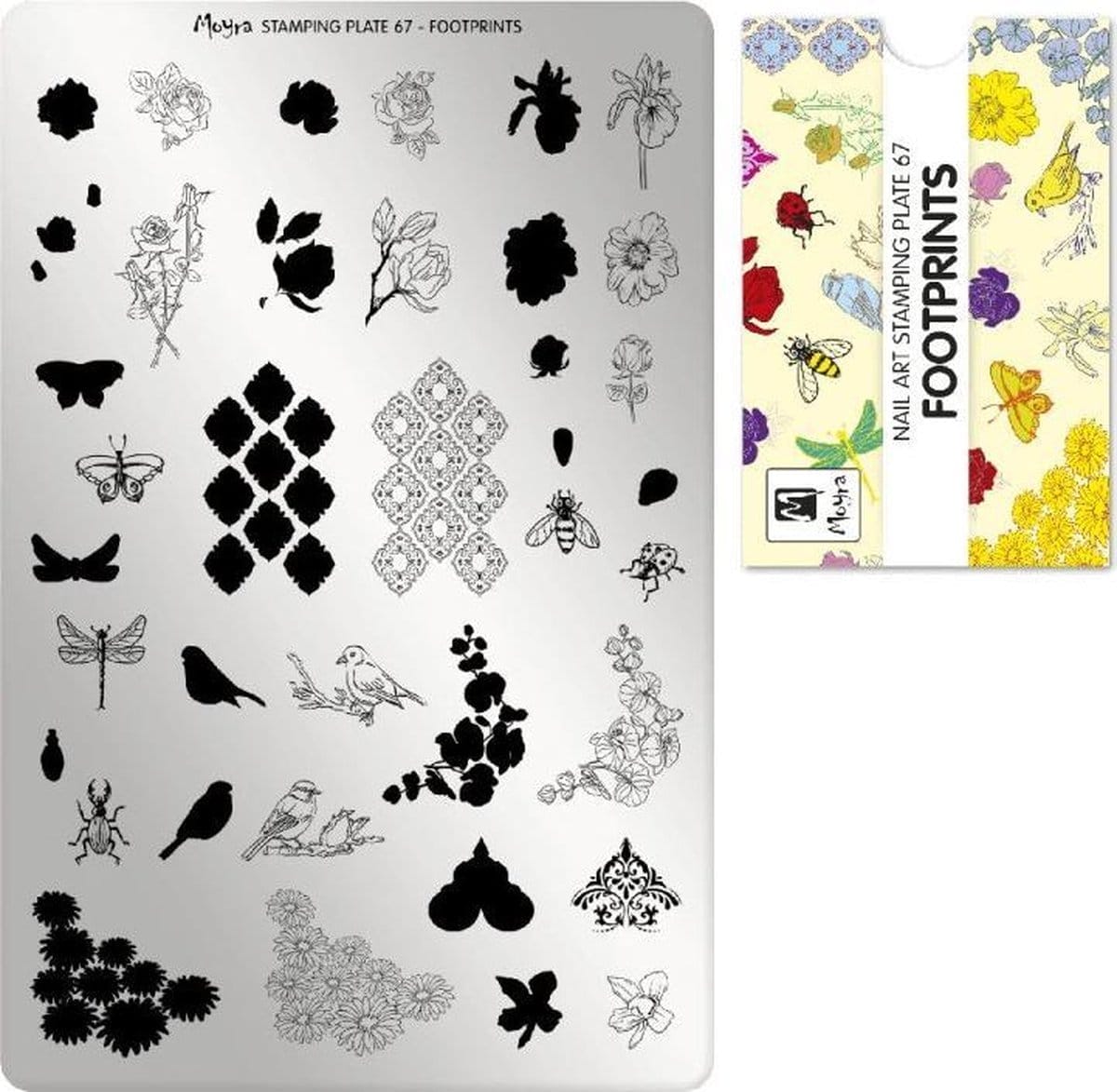 Moyra stamping plate 67 footprints Moyra stamping plate 67 footprints