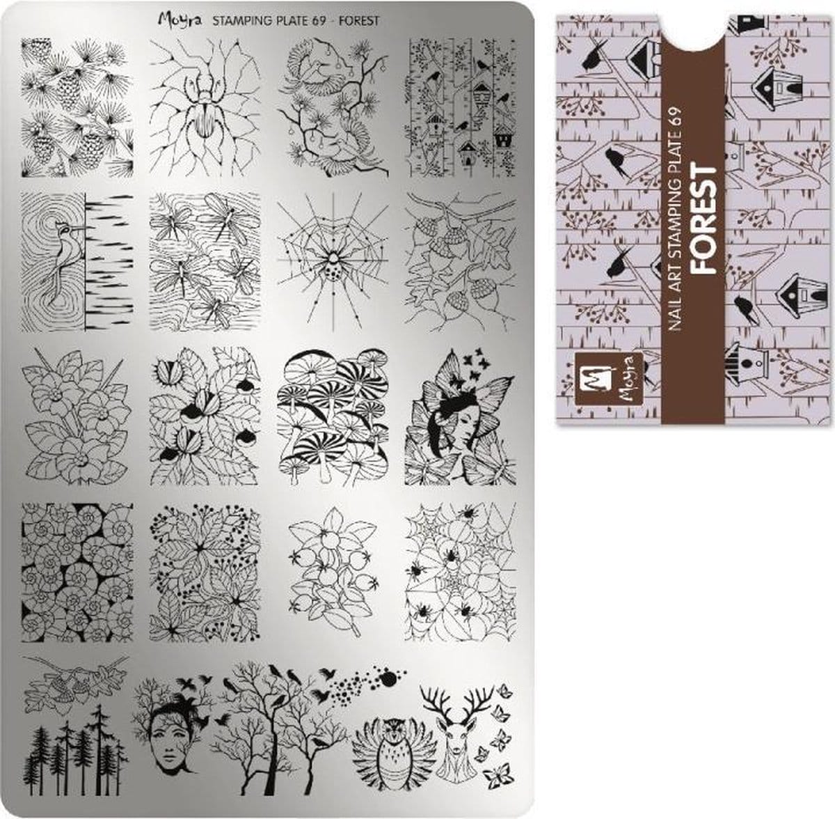 Moyra stamping plate 69 forest Moyra stamping plate 69 forest