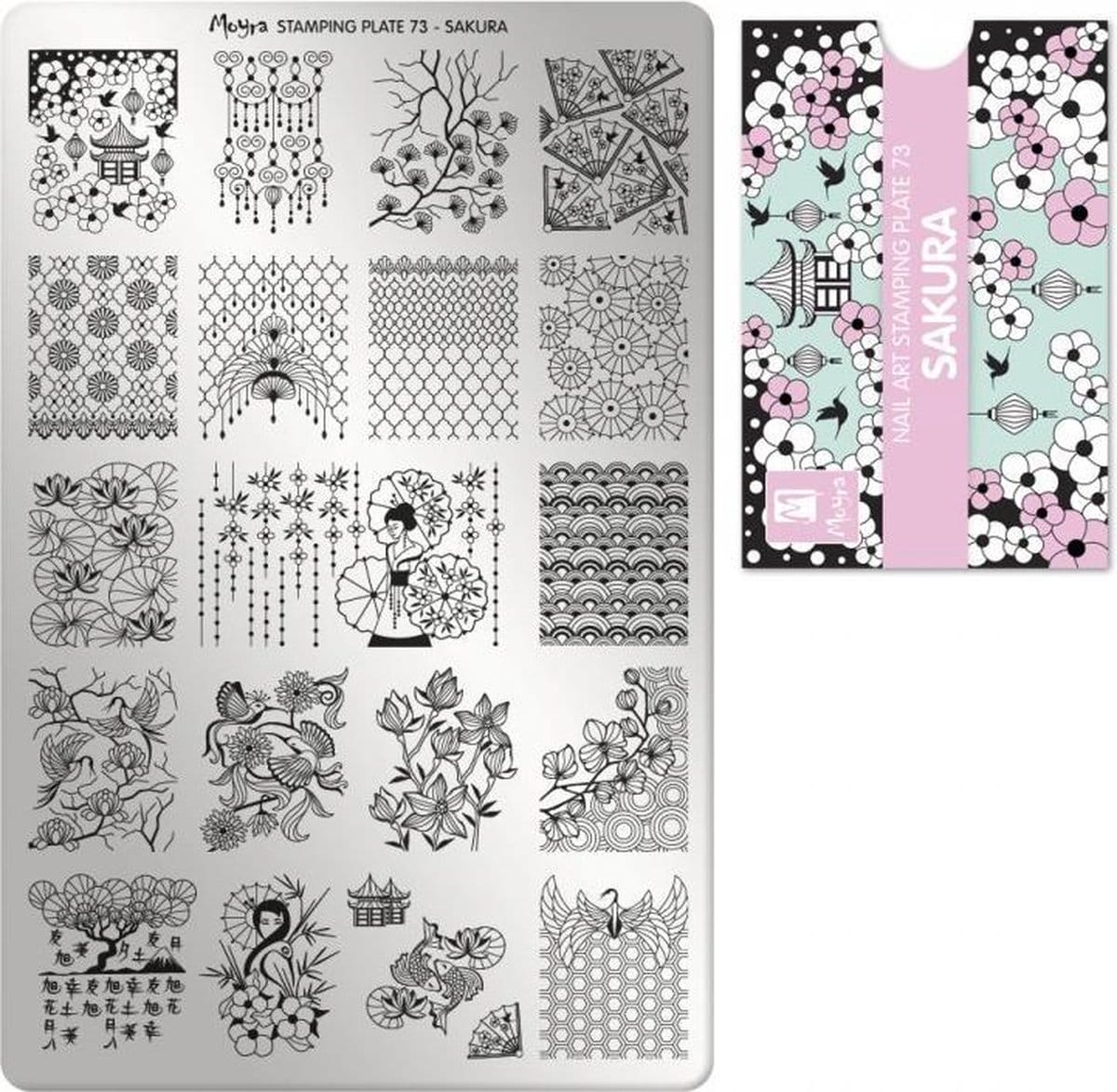 Moyra stamping plate 73 sakura Moyra stamping plate 73 sakura