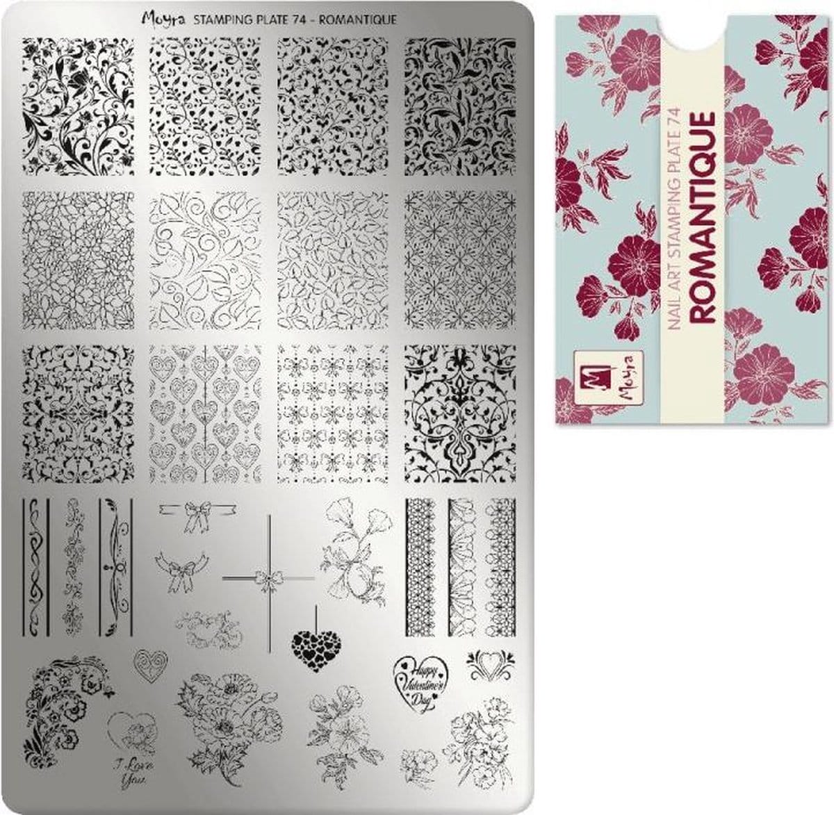 Moyra stamping plate 74 romantique Moyra stamping plate 74 romantique