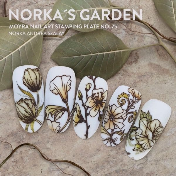 Moyra Stamping Plate 75 Norka's Garden