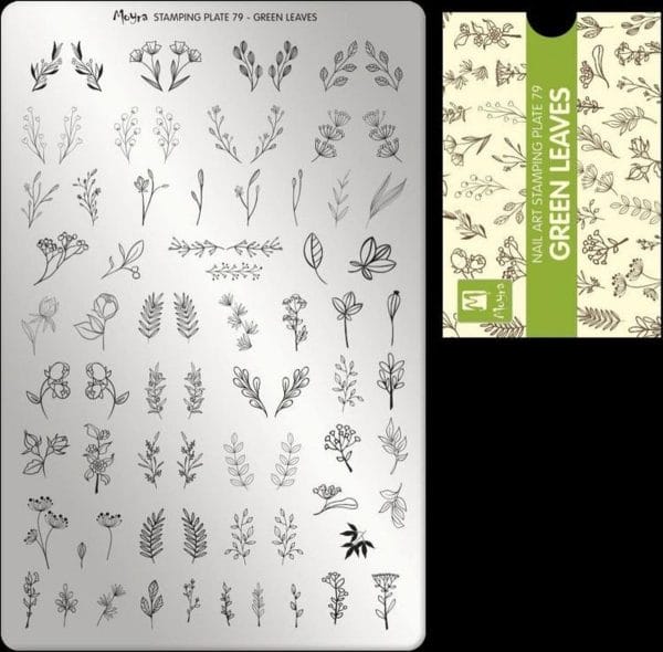 Moyra Stamping Plate 79 Green Leaves