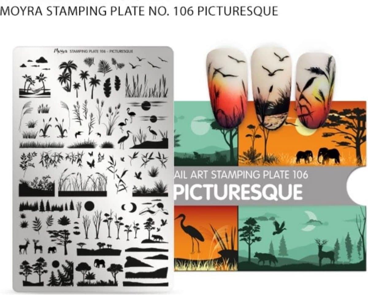 Moyra stamping plate 106 - picturesque Moyra stamping plate 106 - picturesque