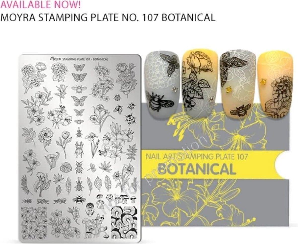 Moyra stamping plate 107 botanical Moyra stamping plate 107 botanical