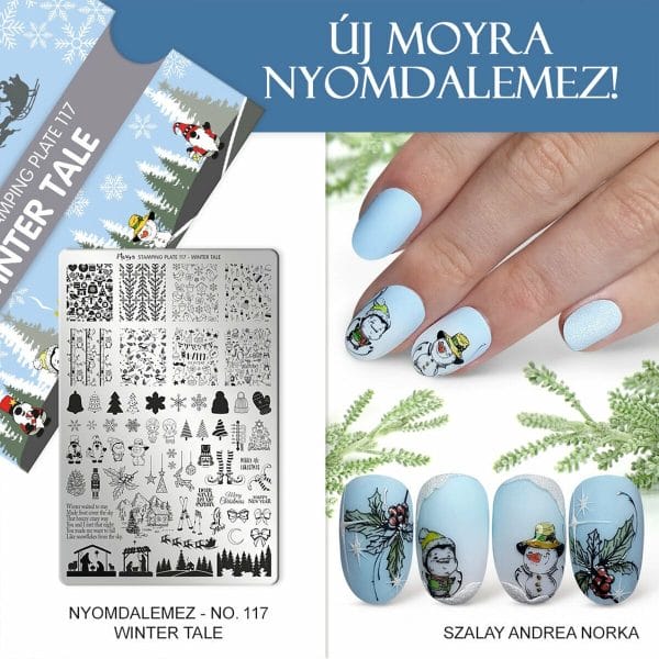 Moyra stamping plate | nail art stempelplaat winter tale 117