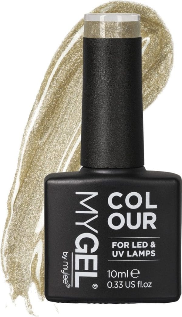 Mylee gel nagellak 10ml [fields of gold] uv/led gellak nail art manicure pedicure, professioneel & thuisgebruik [fine glitters range] - langdurig en gemakkelijk aan te brengen