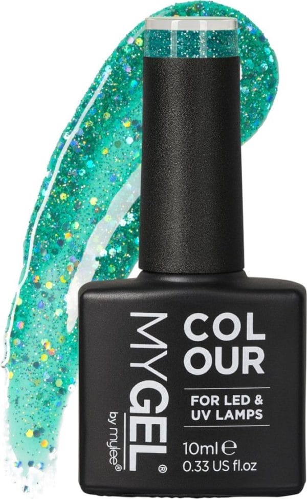 Mylee gel nagellak 10ml [genie in a bottle] uv/led gellak nail art manicure pedicure, professioneel & thuisgebruik [bold glitters range] - langdurig en gemakkelijk aan te brengen