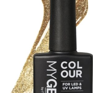 Mylee Gel Nagellak 10ml [Gold digger] UV/LED Gellak Nail Art Manicure Pedicure, Professioneel & Thuisgebruik [Fine Glitters Range] - Langdurig en gemakkelijk aan te brengen