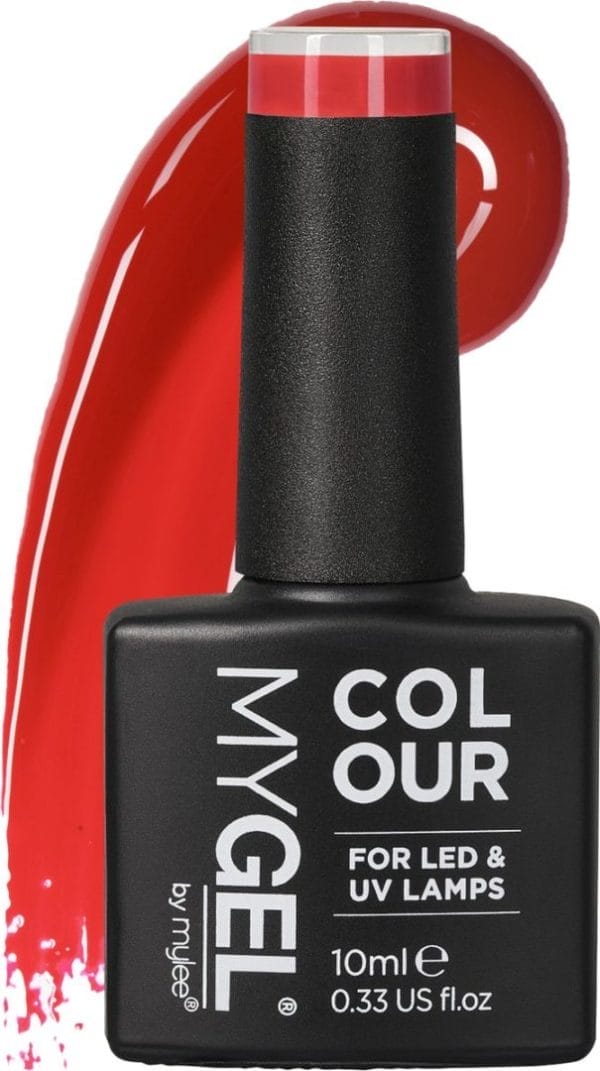 Mylee gel nagellak 10ml [piping hot] uv/led gellak nail art manicure pedicure, professioneel & thuisgebruik [red range] - langdurig en gemakkelijk aan te brengen