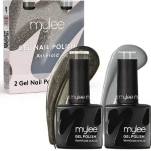 Mylee Gel Nagellak Set 2x10ml [Asteroid] UV/LED Gellak Nail Art Manicure Pedicure, Professioneel & Thuisgebruik [Autumn/Winter 2023] - Langdurig en gemakkelijk aan te brengen