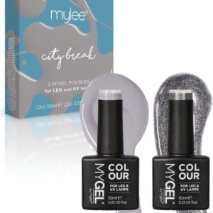 Mylee Gel Nagellak Set 2x10ml [City Break] UV/LED Gellak Nail Art Manicure Pedicure, Professioneel & Thuisgebruik - Langdurig en gemakkelijk aan te brengen