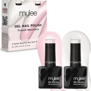 Mylee Gel Nagellak Set 2x10ml [French Manicure] UV/LED Gellak Nail Art Manicure Pedicure, Professioneel & Thuisgebruik - Langdurig en gemakkelijk aan te brengen