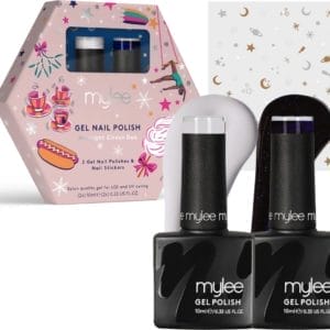 Mylee Gel Nagellak Set 2x10ml [Midnight Circus ] UV/LED Gellak Nail Art Manicure Pedicure, Professioneel & Thuisgebruik [Kerstmis 2023] - Langdurig en gemakkelijk aan te brengen