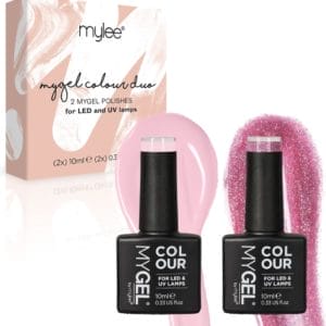 Mylee Gel Nagellak Set 2x10ml [Pretty in Pink] UV/LED Gellak Nail Art Manicure Pedicure, Professioneel & Thuisgebruik - Langdurig en gemakkelijk aan te brengen