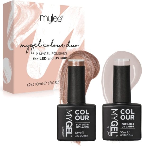 Mylee gel nagellak set 2x10ml [work of art] uv/led gellak nail art manicure pedicure, professioneel & thuisgebruik - langdurig en gemakkelijk aan te brengen