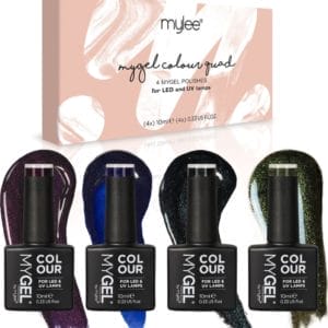 Mylee Gel Nagellak Set 4x10ml [Galaxy] UV/LED Gellak Nail Art Manicure Pedicure, Professioneel & Thuisgebruik - Langdurig en gemakkelijk aan te brengen