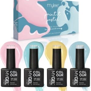 Mylee Gel Nagellak Set 4x10ml [Paint It Pastel] UV/LED Gellak Nail Art Manicure Pedicure, Professioneel & Thuisgebruik - Langdurig en gemakkelijk aan te brengen