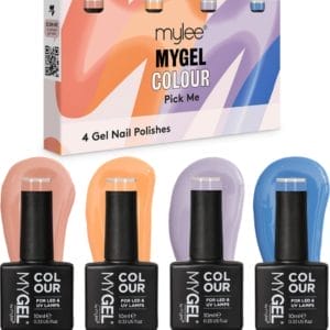 Mylee Gel Nagellak Set 4x10ml [Pick Me] UV/LED Gellak Nail Art Manicure Pedicure, Professioneel & Thuisgebruik - Langdurig en gemakkelijk aan te brengen