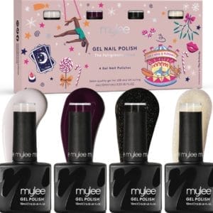 Mylee Gel Nagellak Set 4x10ml [The Fairground ] UV/LED Gellak Nail Art Manicure Pedicure, Professioneel & Thuisgebruik [Kerstmis 2023] - Langdurig en gemakkelijk aan te brengen