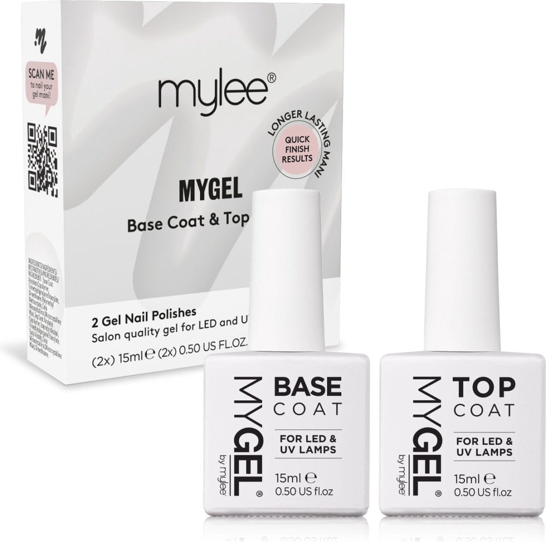 Mylee gel-nagellak top & base coat 15ml uv/led nail art manicure pedicure voor professioneel & thuisgebruik - langdurig en gemakkelijk aan te brengen Mylee gel-nagellak top & base coat 15ml uv/led nail art manicure pedicure voor professioneel & thuisgebruik - langdurig en gemakkelijk aan te brengen
