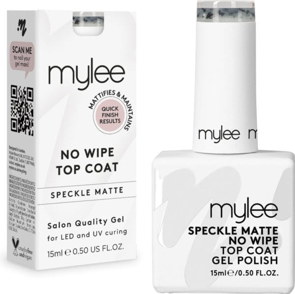 Mylee gespot matte no-wipe gel-nagellak top coat 15ml uv/led nail art manicure pedicure voor professioneel & thuisgebruik - langdurig en gemakkelijk aan te brengen