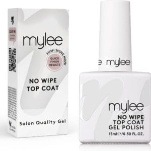 Mylee No-Wipe Gel-Nagellak Top Coat 15ml UV/LED Nail Art Manicure Pedicure voor professioneel & thuisgebruik - Langdurig en gemakkelijk aan te brengen