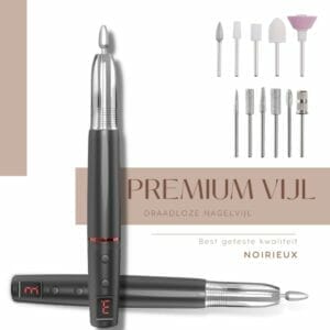 NOIRIEUX® - Elektrische nagelvijl - 12 Nagelfrees bitjes - Nagelfrees - DRAADLOOS - Nagelvijl - Nagelvijl electrisch - Manicure / Pedicure
