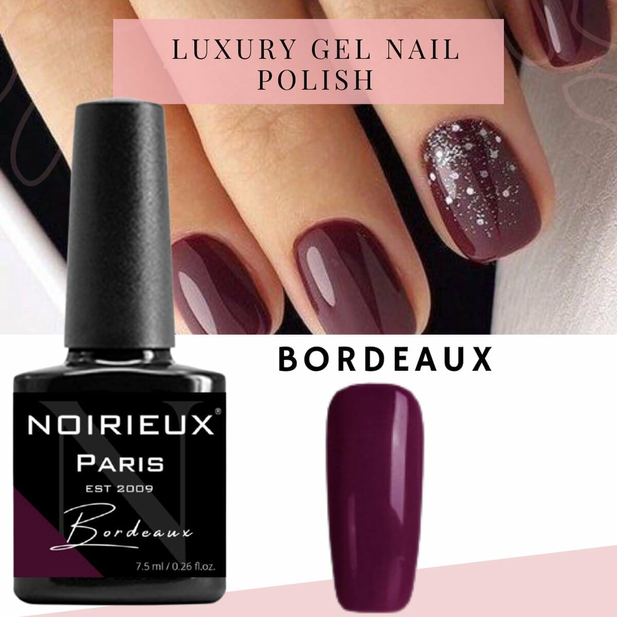 Gellak - noirieux® premium gellak - nagellak - gel nagellak - 7. 5ml - bordeaux Noirieux® premium gellak bordeaux