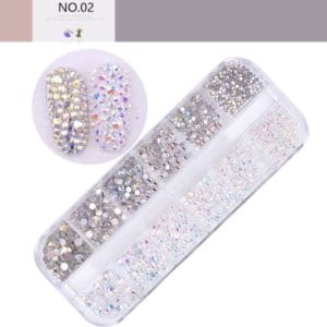 Nagel Decoratie Set - 12 Verschillende Vormen - 3D Glitter Nagel - Nagels - Decoratie - Bling Bling - Zilver - Parelmoer - Gratis Verzending - Nagelset - Nagelstickers - Diamant - Nagel Decoratie - Nail Art