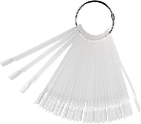Nagel display transparant - high quality color ring | nagel display voor gellak en nagellak - 50 st.