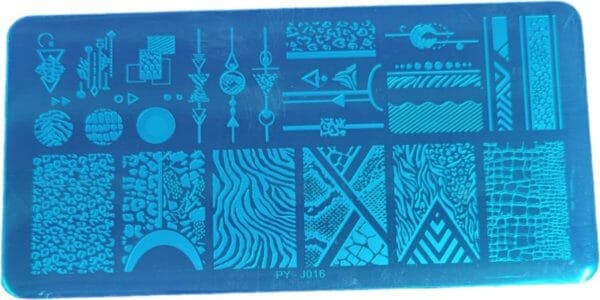 Nagel stempelplaat - nail art nagelstempel sjabloon - 1 stuk - dierenprint / panterprint / zebraprint / slangenprint - odaani