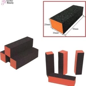 Nagel folie blokjes | Polijstblok zwart/oranje (10stuks)- Buffer Blok | Cosmetics polijstblok nagels | Polijst shine blok | nagel buffer blok - 10 Stuks