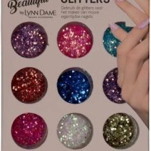 Nagel glitters | Nep nagels | Nail art | 12 kleuren | Glitter nails | Nagels versieren