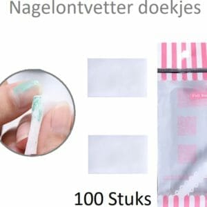 Nagel ontvetter - nail cleaner - nagel primer - nagel cleaner - celstof doekjes - nagel doekjes - nail wipes - 100 stuks