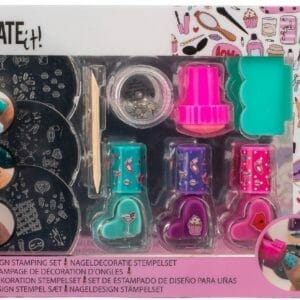 Nageldecoratie Stempel Set - Create It! - Nail art - Nagellak - meisjes - nagelstempels - nail - art - paars - roze - blauw -