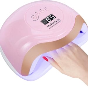 Nageldroger van 168 W, uv-led-nagellamp voor alle gelnagels, 10/30/60/99 seconden-timer, professionele nageldroger lamp met sensor, lcd-display, afneembare bodemplaat, sneldrogende nagellamp