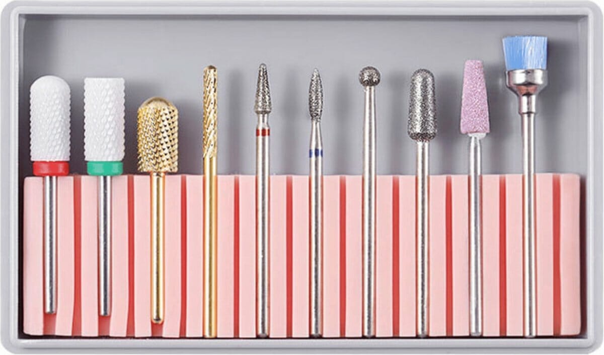Nagelfrees bitjes - 10 stuks - roestvrij - keramisch - manicure en pedicure set Nagelfrees bitjes - 10 stuks - roestvrij - keramisch - manicure en pedicure set