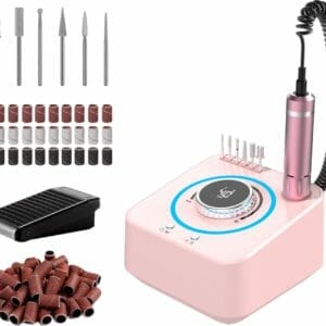 Nagelfrees - Elektrische nagelvijl - 40.000 RPM - Roze - Schuurrolletjes en Nagelvijl Bitjes - Manicure Set