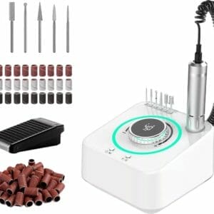 Nagelfrees - Elektrische nagelvijl - 40.000 RPM - Wit - Schuurrolletjes en Nagelvijl Bitjes - Manicure Set
