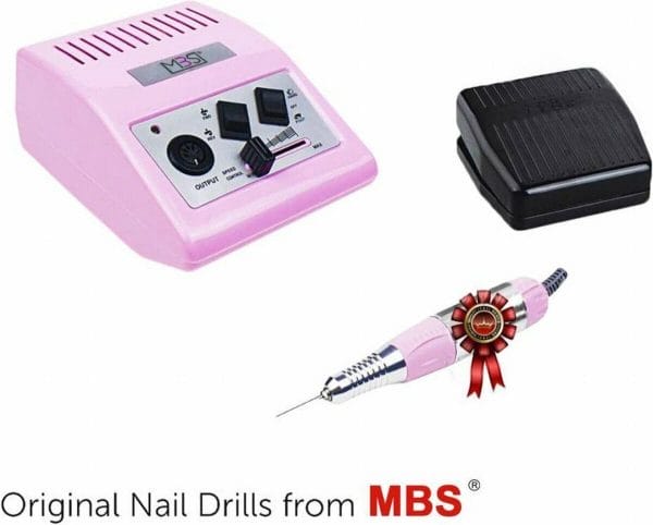 Nagelfrees JD500 roze-Originele+100 stuks schuurrolletjes-30.000rpm - Electrische nagelvijl-MBS®