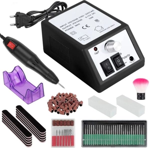 Nagelfrees professioneel - elektrische - met bitjes - nagelvijl - manicure set elektrisch - pedicure apparaat - zwart