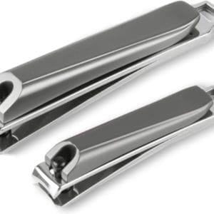 Nagelknipper 2 Stks Nail Cutter Set Teennagel Vingernagel Clippers Kit met Catcher File voor Dikke Nagels Mannen Vrouwen